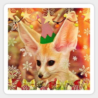 Santa's Fennec fox elf Sticker